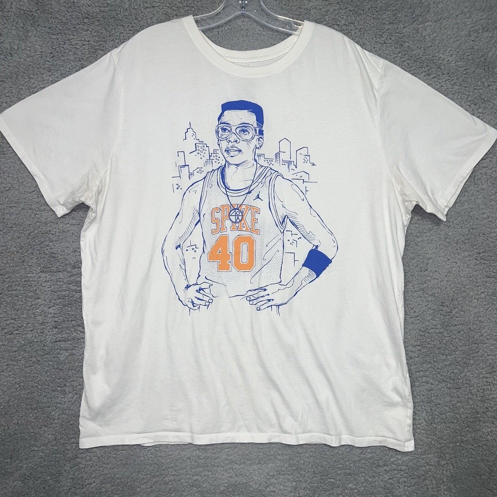 Nike x Jordan Spike Lee T Shirt  XXL 2XL White Brooklyn Mars Blackmon Knicks Tee